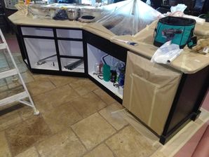 Black Repaint with Light Brown Glaze Cabinet Painting in St. George, UT (1)